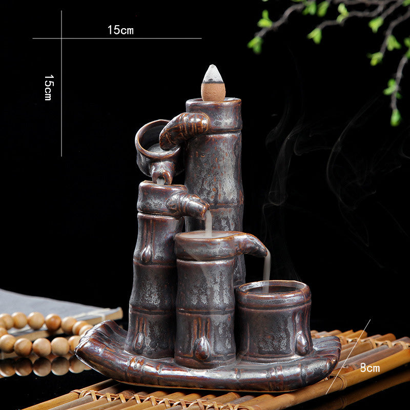 Bamboo Waterfall Backflow Incense Burner