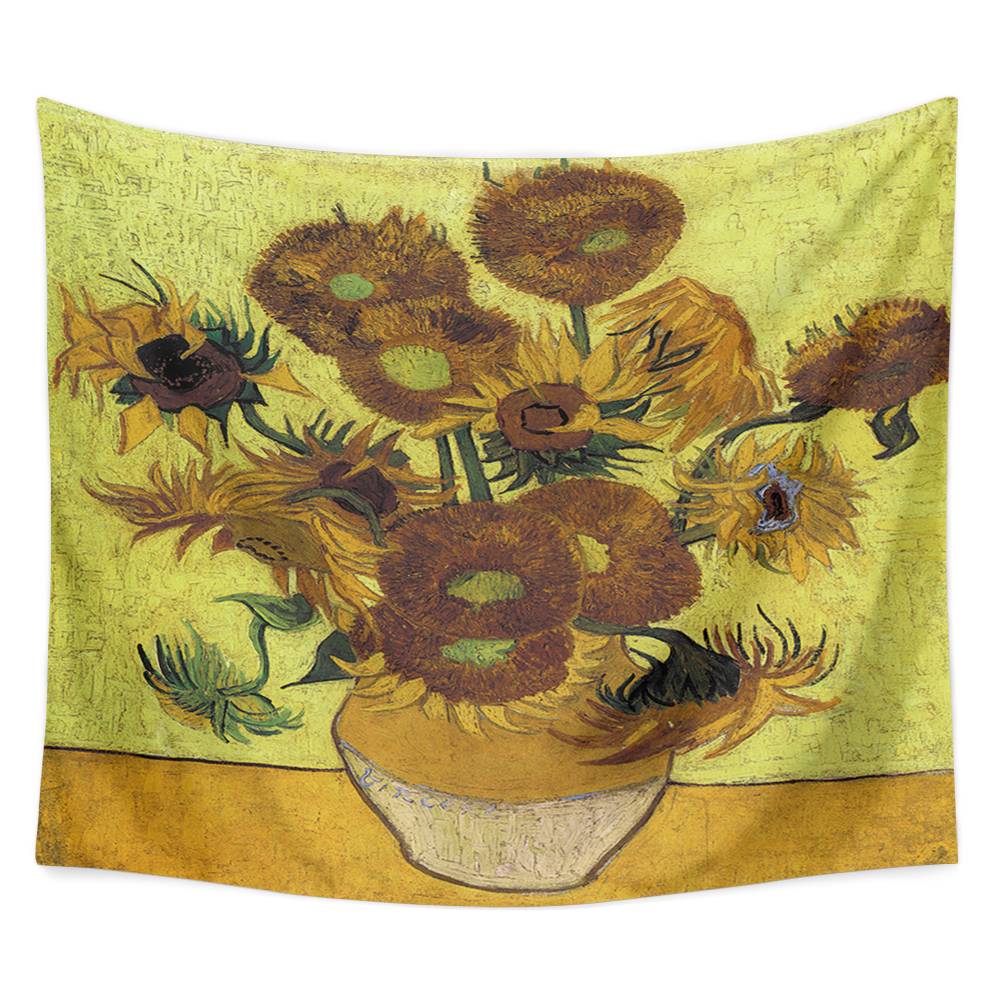 Van Gogh Sunflower Tapestry for Bedroom Living Room Decor