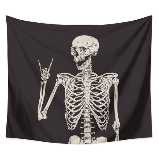 Rock and Roll Skeleton Tapestry for Bedroom Living Room
