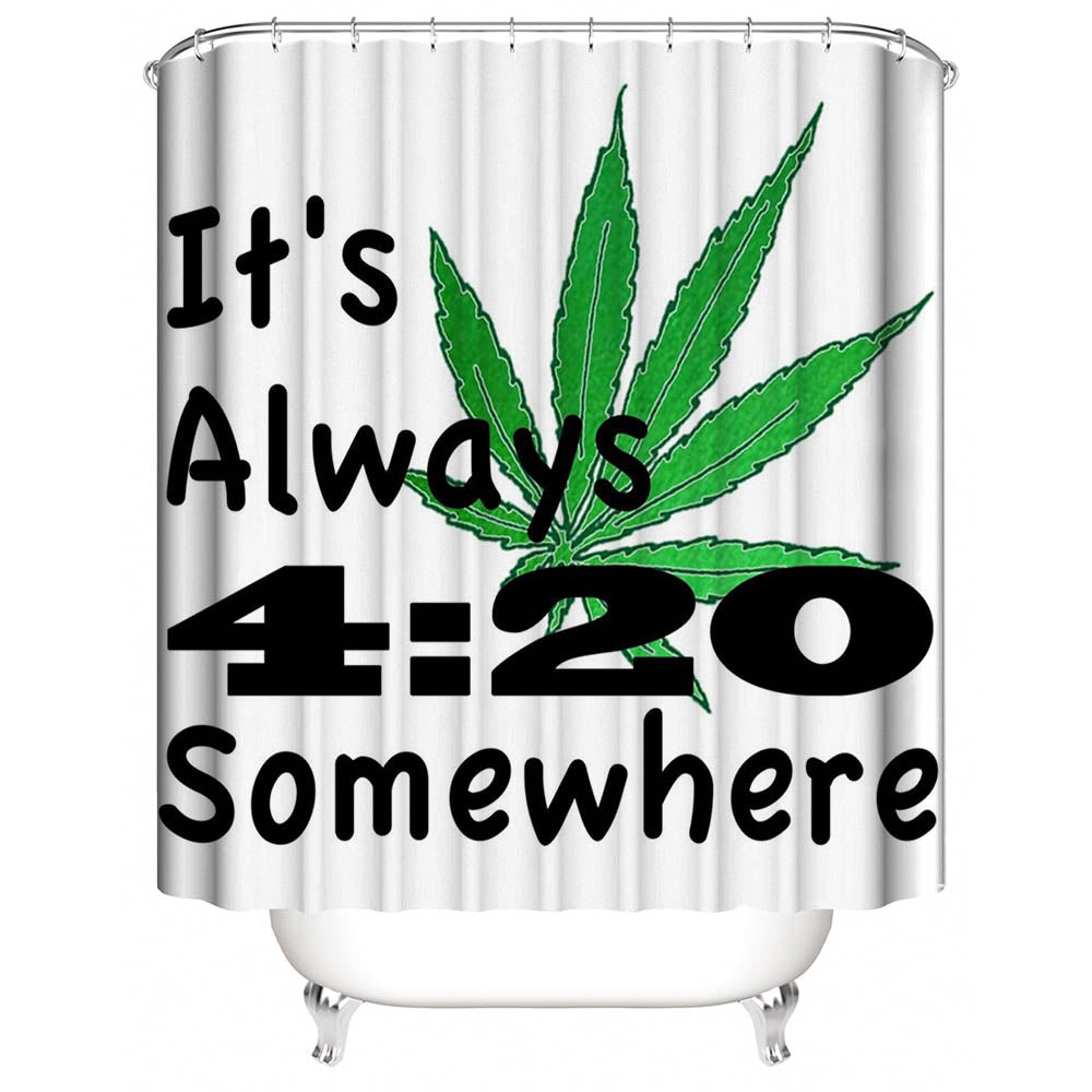 Cannabis 420 Shower Curtain | Cannabis Shower Curtain