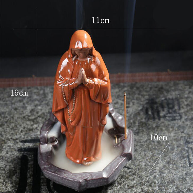 Christ Style Standing Madonna Backflow Incense Burner