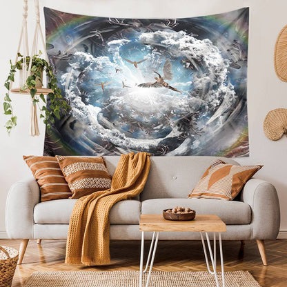 Angels Inside The Vortex of Souls Angel Tapestry | Vortex of Souls Angel Tapestry