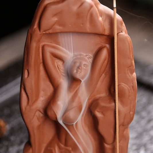 Beauty Shower Naked Lady Incense Burner with Incense Stick Hole