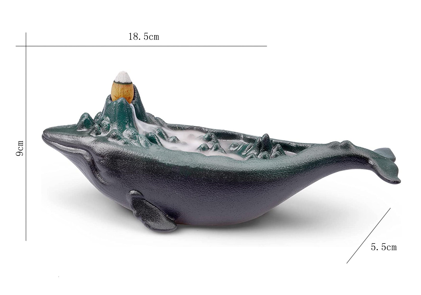 Mountain on Whale Reverse Backflow Incense Burner