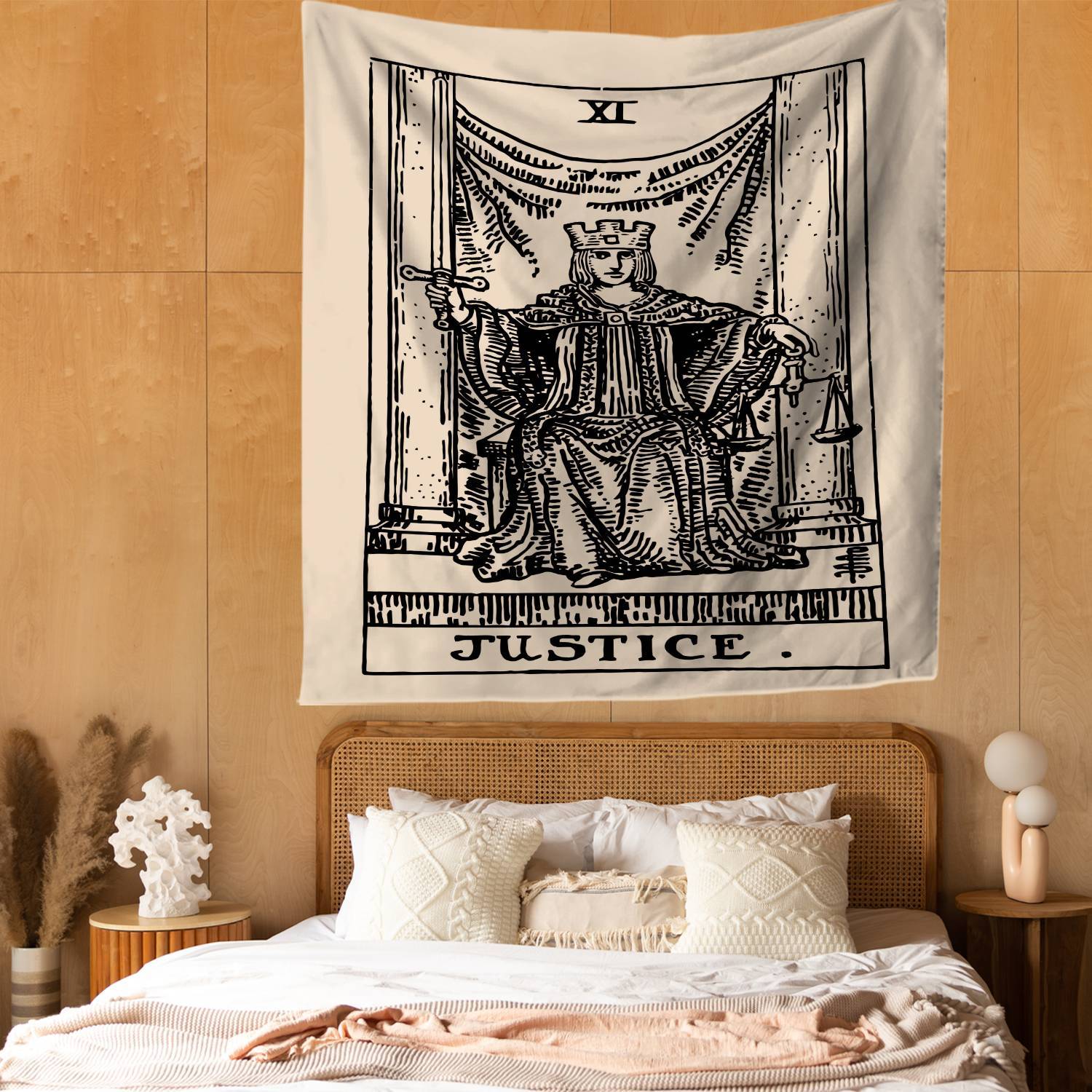 Justice tarot online tapestry