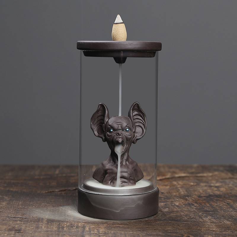 Alien Backflow Incense Burner with Acrylic Hood