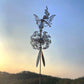 Fairy Sculptures Dancing with Dandelions for Garden Decor