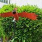 Wind Powered Rocker Metal Flying Cardinal Garden Stake | Metal Cardinal Rocker