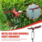 Wind Powered Rocker Metal Flying Cardinal Garden Stake | Metal Cardinal Rocker