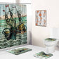 Giant Octopus Kraken Attacking Ship Shower Curtain | Giant Octopus Attacking Ship Shower Curtain