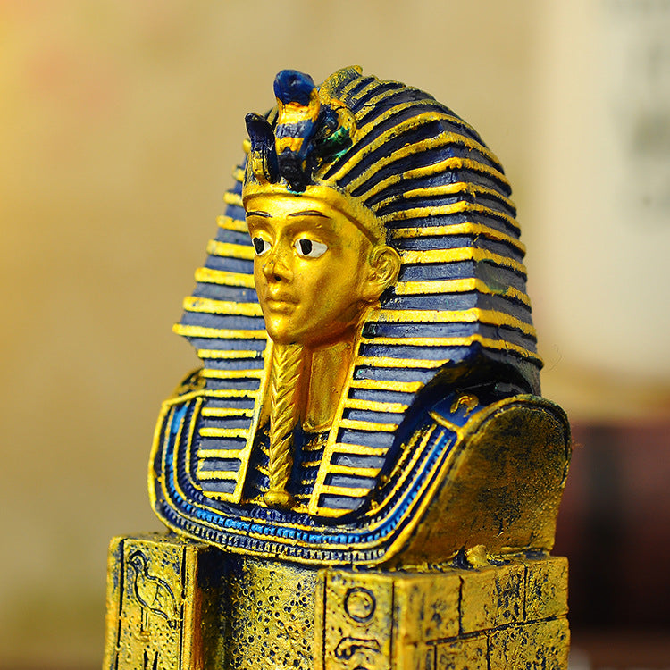 Egypt Tutankhamun Golden Mask Backflow Incense Burner