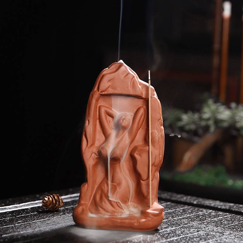 Beauty Shower Naked Lady Incense Burner with Incense Stick Hole