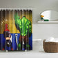 Cartoon Funny Meet in Toilet Spider Man Hulk Shower Curtain