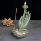Lotus Buddha Hand Reverse Flow Incense Burner