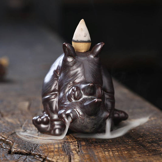 Rhinoceros Backflow Incense Burner