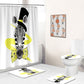 Yellow Fancy Bowknot Gentle Zebra Shower Curtain | Zebra Bathroom Curtain
