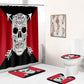Dead Moto Head Cross Arrow Skull Shower Curtain | Dead Moto Head Skull Bathroom Curtain