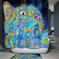 Colorfull Psychedelic Cat Shower Curtain