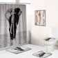 Black and White Elephant Shower Curtain