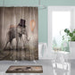 Funny Gentleman Elephant Balloon Shower Curtain | Funny Elephant Shower Curtain