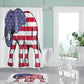 American Flag Elephant Shower Curtain