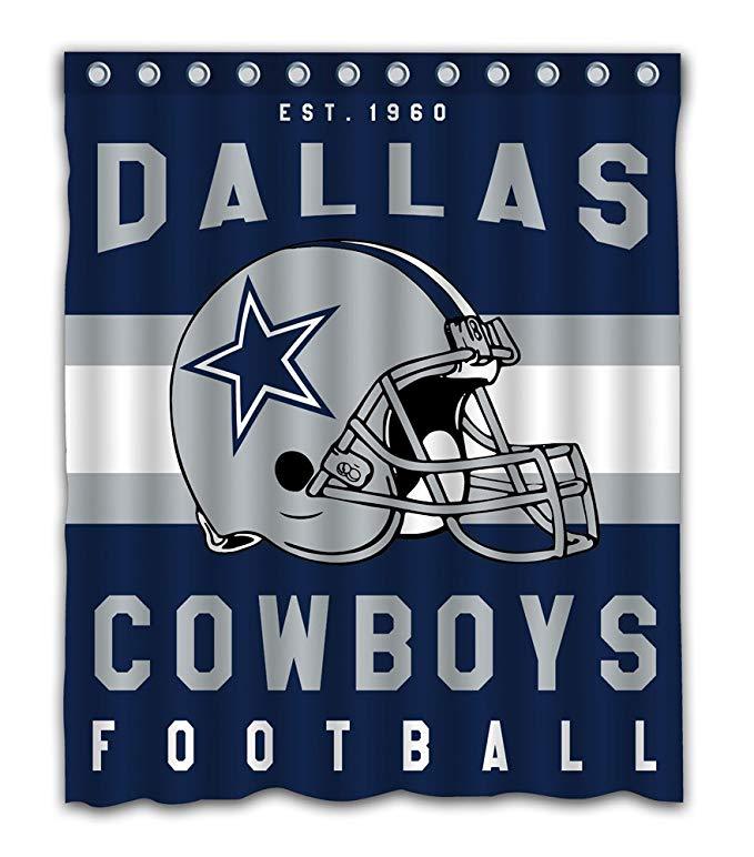 Football Team Helmet Flag Fort Worth Metroplex Dallas Cowboys Shower Curtain