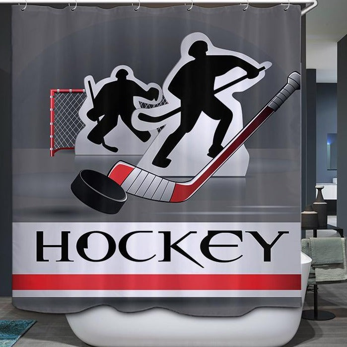 Ice Sport Battle Hockey Shower Curtain