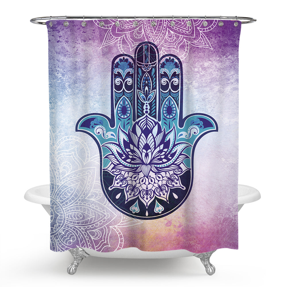 Mandala Hand of Marry Shoewr Curtain | Mandala Hand of Marry Bathroom Curtain