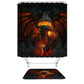 Fantasy Angry Magma Dragon Shower Curtain