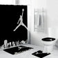 Flying Over The City Basketball Sport Air Jordan Shower Curtain