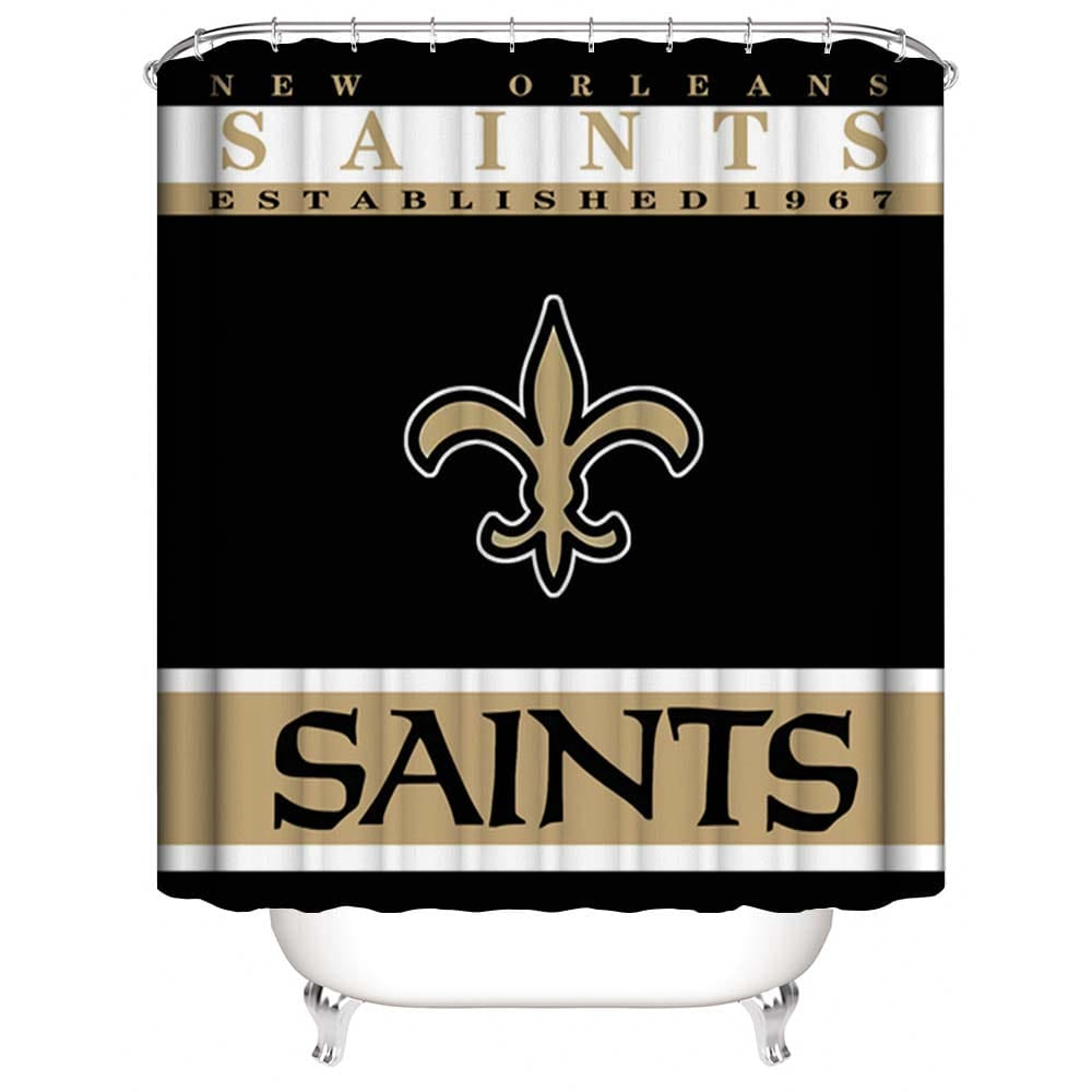 Football Saints Shower Curtain, New Orleans Football Bathroom Curtain