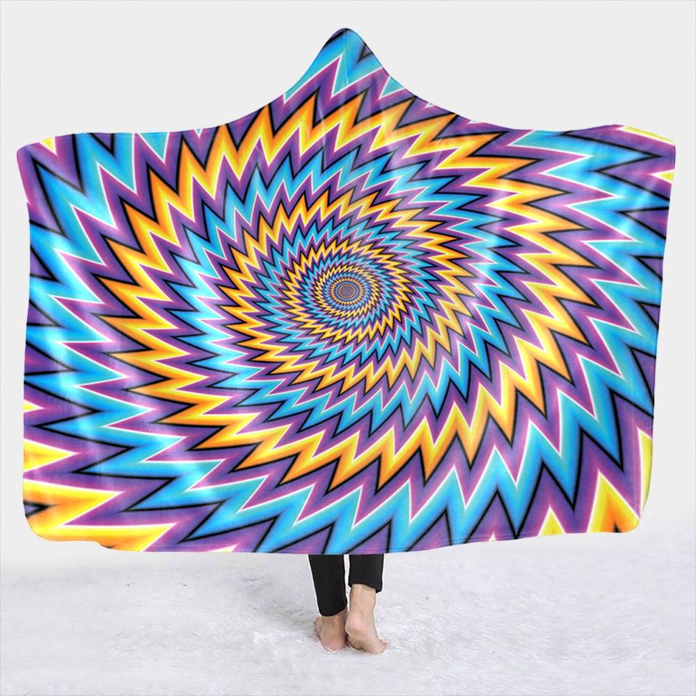 7 Trippy Styles Psychedelic Hooded Blanket | Trippy Hooded Blanket