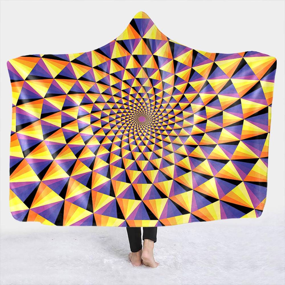 7 Trippy Styles Psychedelic Hooded Blanket | Trippy Hooded Blanket