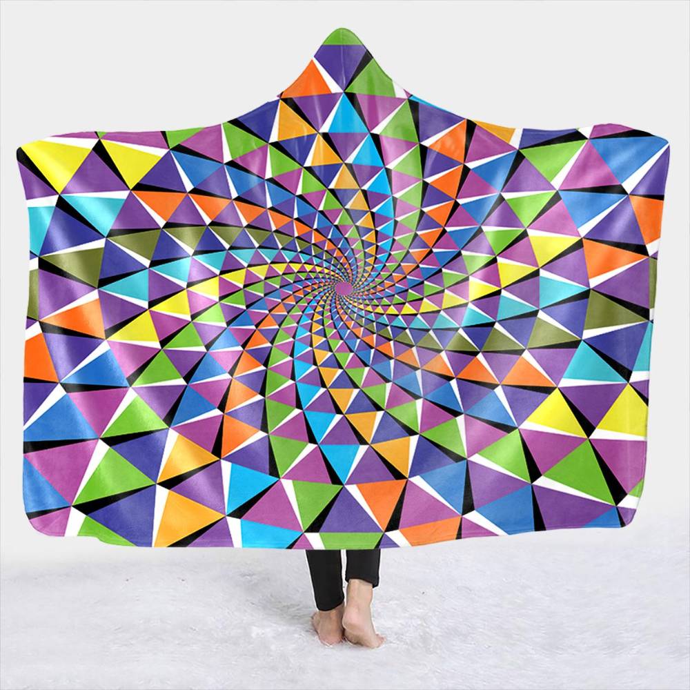 7 Trippy Styles Psychedelic Hooded Blanket | Trippy Hooded Blanket