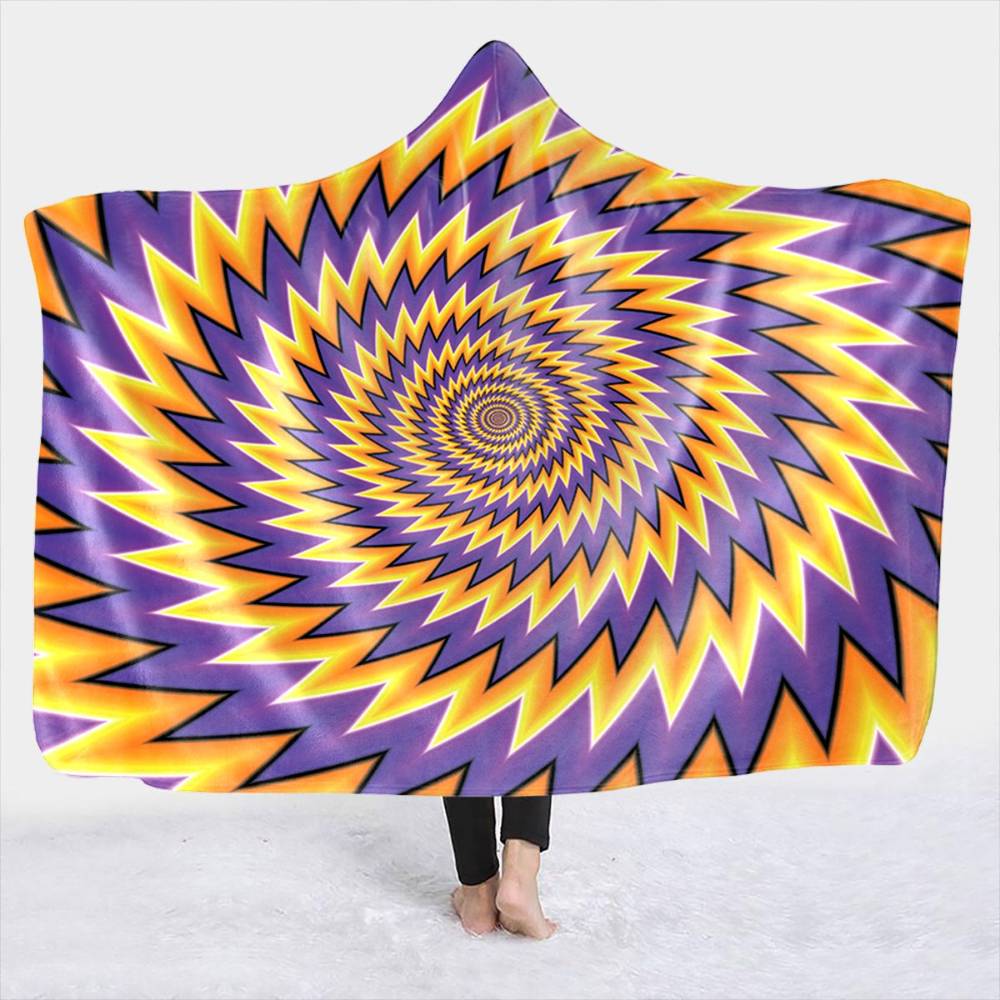 6 Trippy Styles Psychedelic Hooded Blanket