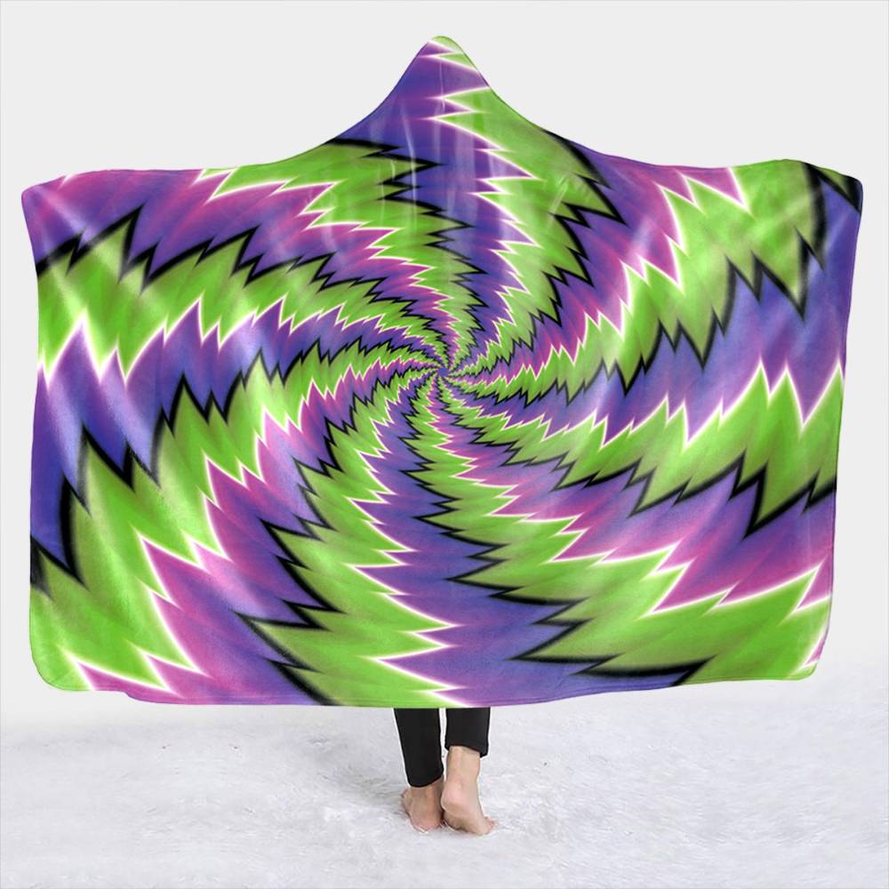 Psychedelic hooded online blanket