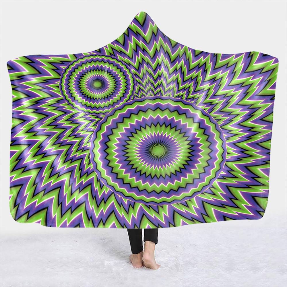 7 Trippy Styles Psychedelic Hooded Blanket | Trippy Hooded Blanket