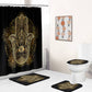 Golden Hamsa Shower Curtain