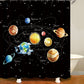 Eight Planets Solar System Shower Curtain | Planets Shower Curtain