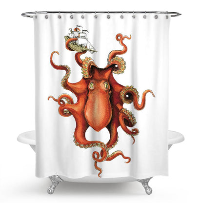 Giant Octopus The Kraken Shower Curtain