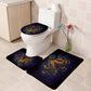 Dark Background Gold Octopus Shower Curtain | Gold Octopus Bathroom Curtain