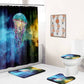 Cosmos Astronaut Jellyfish Shower Curtain | Astronaut Jellyfish Shower Curtain