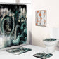 Kraken Attacking Ship Colossal Octopus and Ship Shower Curtain | Kraken Attacking Ship Shower Curtain