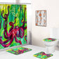 Red Octopus Shower Curtain | Red Octopus Bathroom Curtain