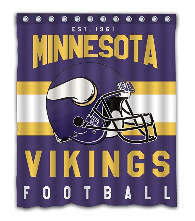 Football Team Helmet Flag Minneapolis Minnesota Vikings Shower Curtain