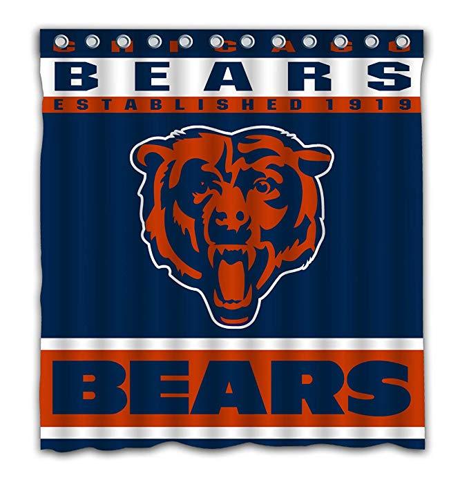 NFL Football Sport Team Flag Chicago Bears Shower Curtain