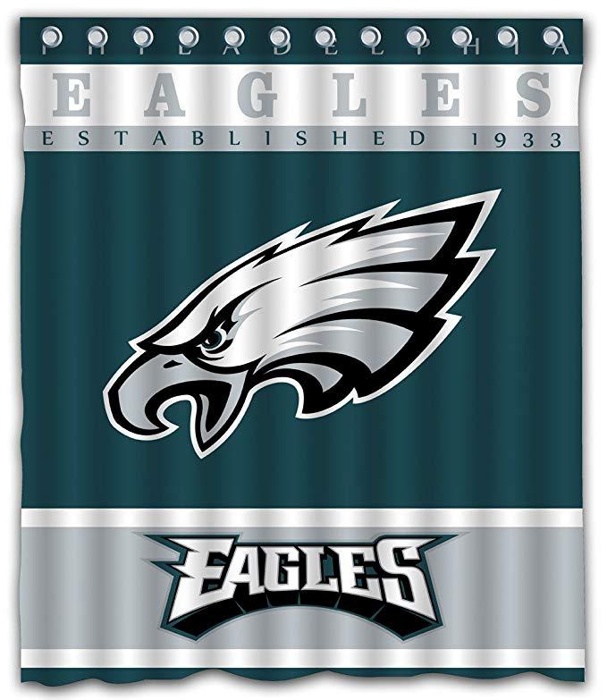 Philadelphia Eagles Shower Curtain, Philadelphia Football Team Bathroom Decor