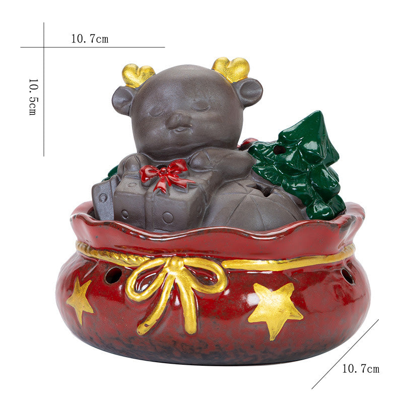 Christmas Deer Incense Coil Burner Gift-bag-shaped