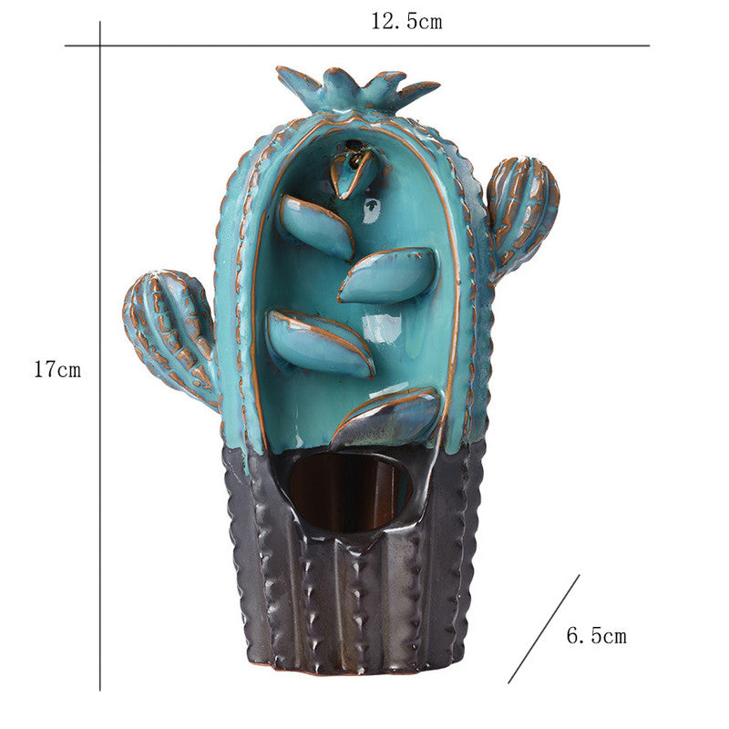 Cactus Backflow Incense Burner