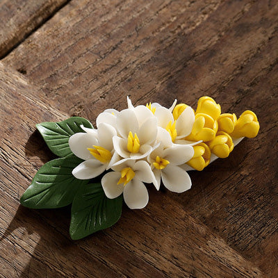 Osmanthus Incense Stick Holder Ceramic Whiteware Flower Stick Burner